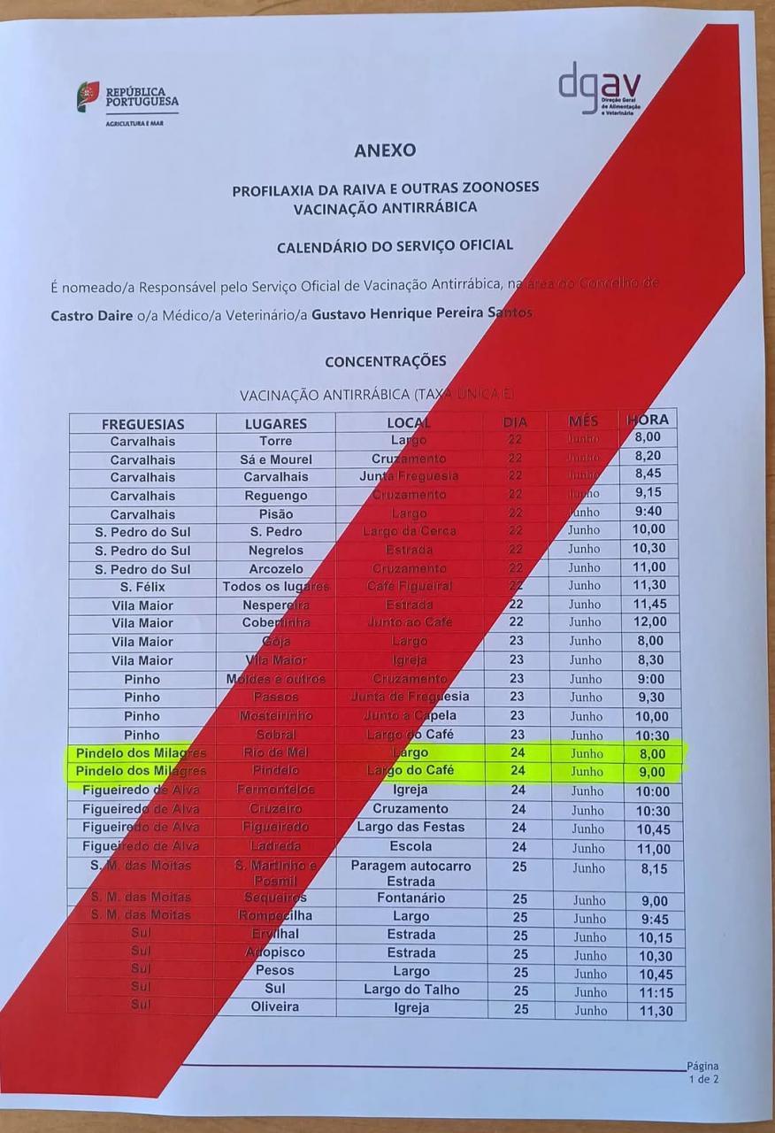 Vacina&ccedil;&atilde;o Antirr&aacute;bica dia 24 de junho de 2026