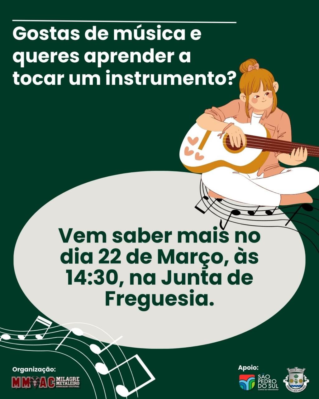 Vamos aprender a tocar um instrumento.